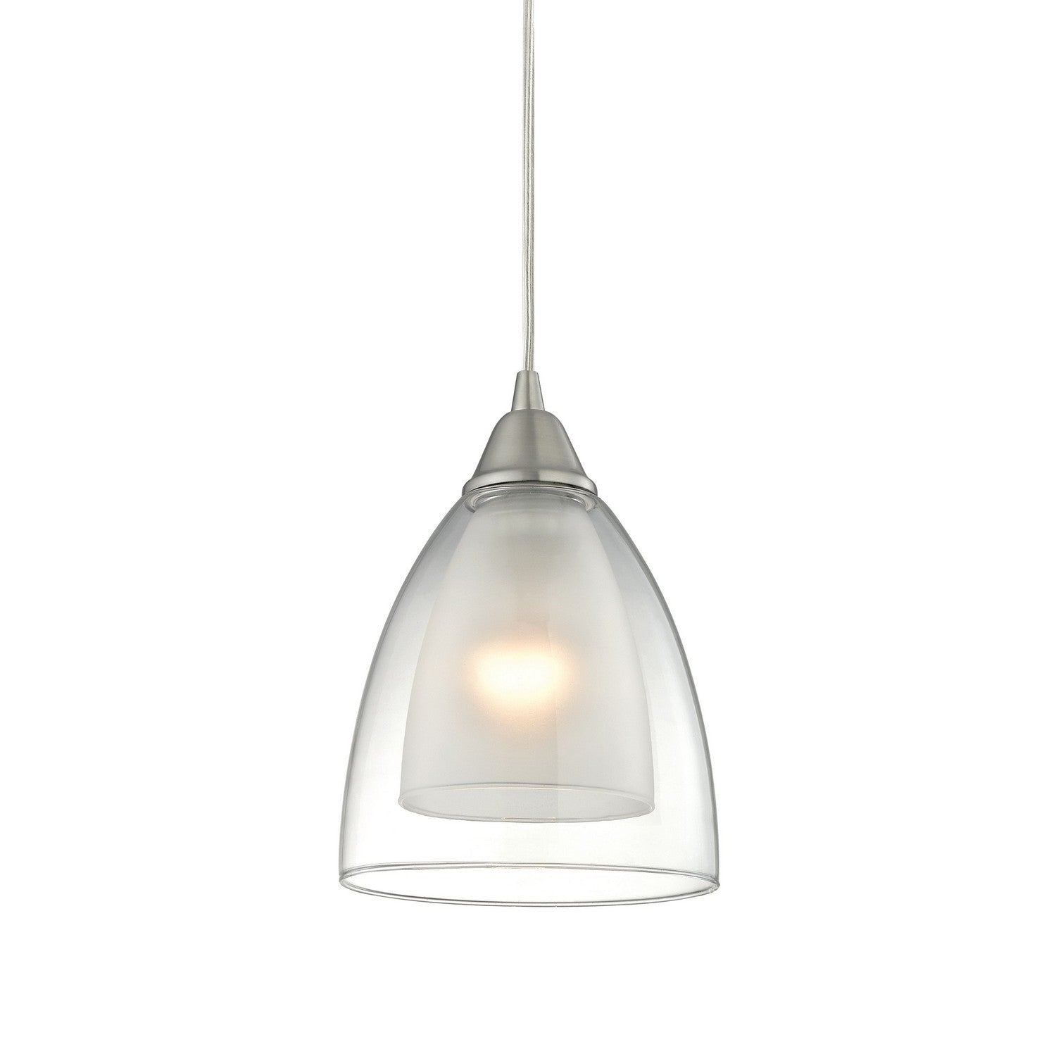 ELK Home - 10464/1 - One Light Mini Pendant - Layers - Satin Nickel