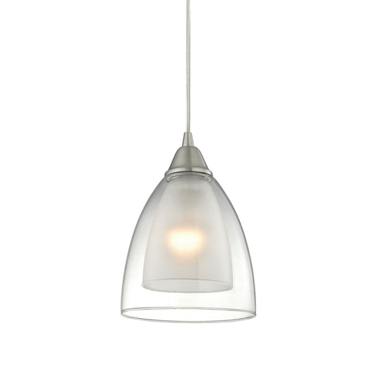 ELK Home - 10464/1 - One Light Mini Pendant - Layers - Satin Nickel