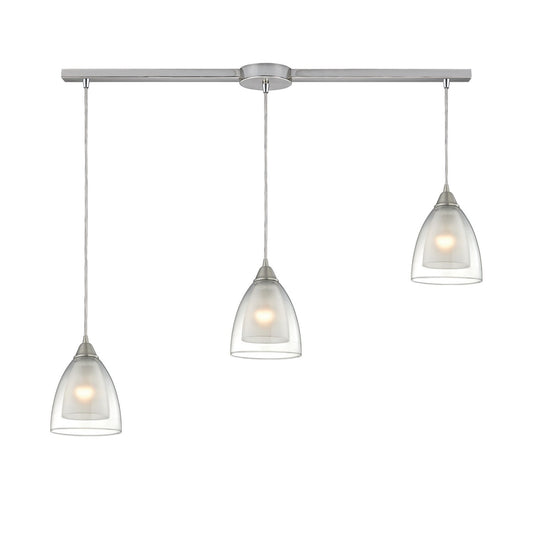 ELK Home - 10464/3L - Three Light Pendant - Layers - Satin Nickel