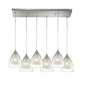 ELK Home - 10464/6RC - Six Light Pendant - Layers - Satin Nickel