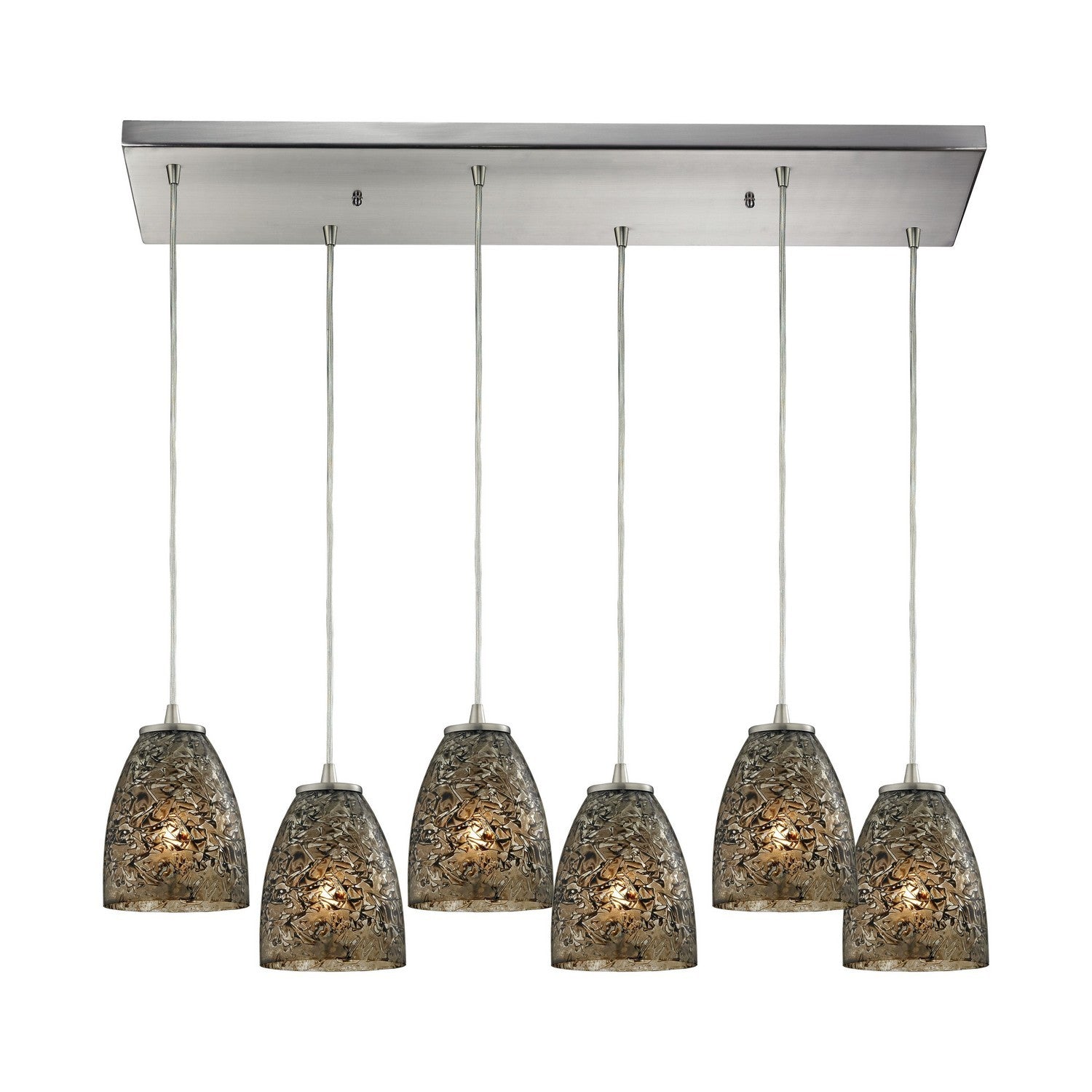 ELK Home - 10465/6RC-BRF - Six Light Pendant - Fissure - Satin Nickel