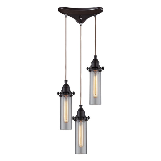 ELK Home - 66326/3 - Three Light Pendant - Fulton - Oil Rubbed Bronze