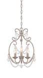 Designers Fountain - 6205-AP - Three Light Mini Chandelier - Dahlia - Aged Platinum
