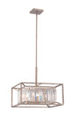 Designers Fountain - 87431-AP - Four Light Pendant - Linares - Aged Platinum