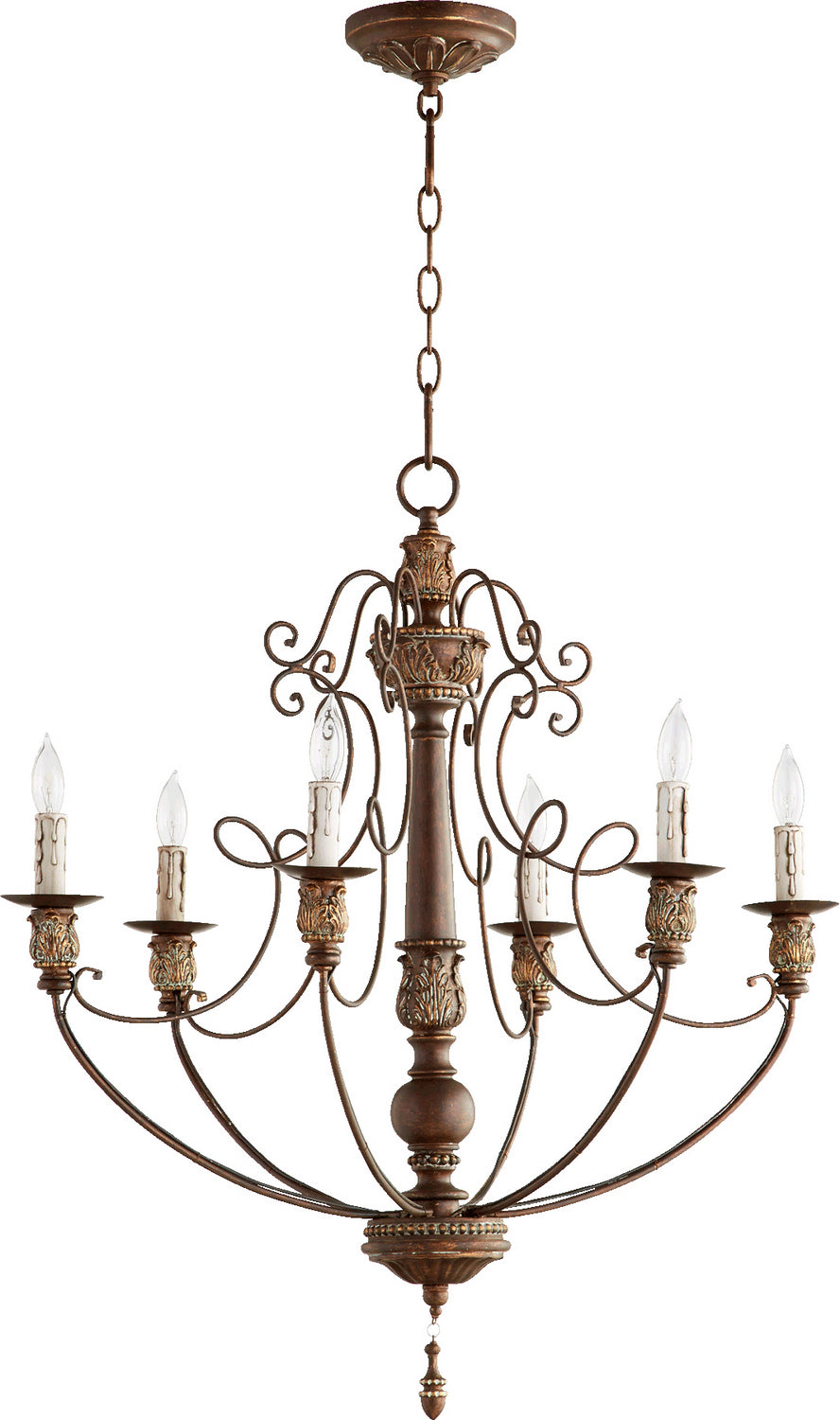 Quorum - 6106-6-39 - Six Light Chandelier - Salento - Vintage Copper