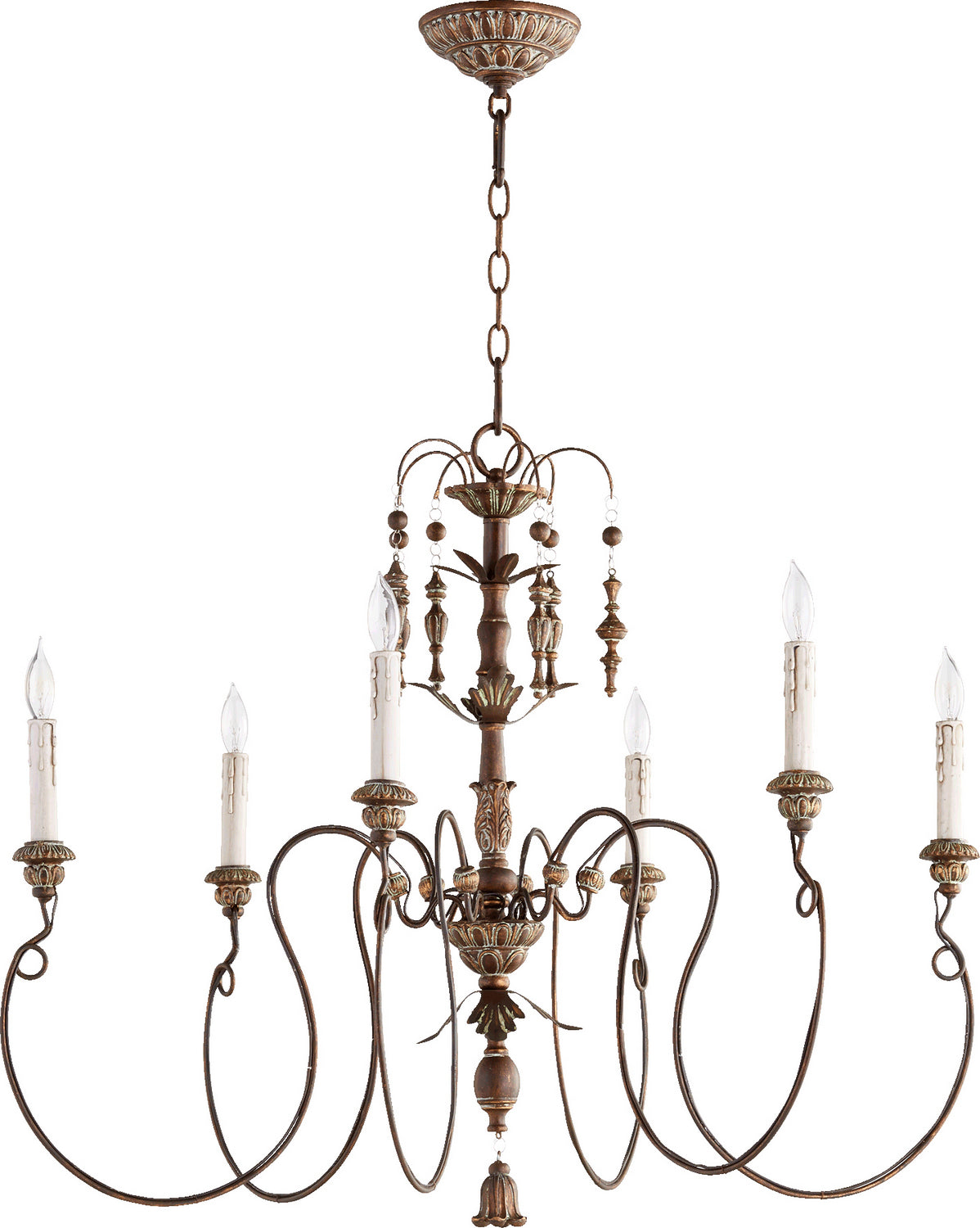 Quorum - 6006-6-39 - Six Light Chandelier - Salento - Vintage Copper