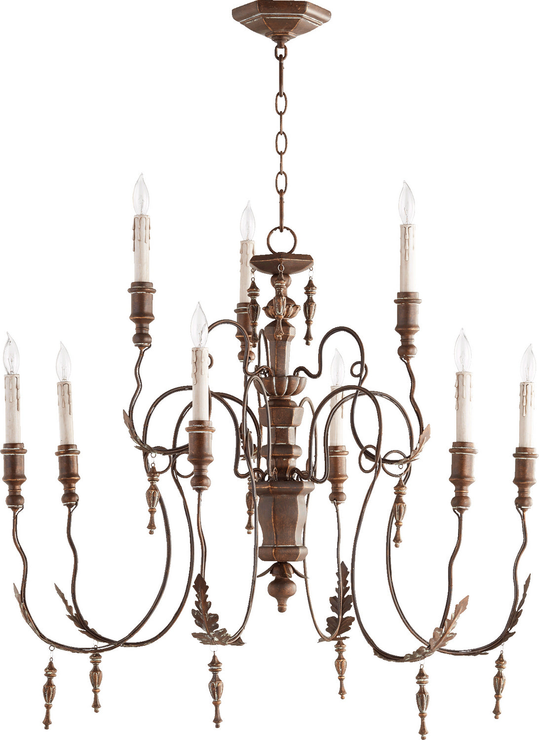 Quorum - 6006-9-39 - Nine Light Chandelier - Salento - Vintage Copper