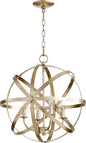 Quorum - 6009-4-60 - Four Light Chandelier - Celeste - Aged Silver Leaf