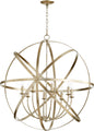 Quorum - 6009-8-60 - Eight Light Chandelier - Celeste - Aged Silver Leaf