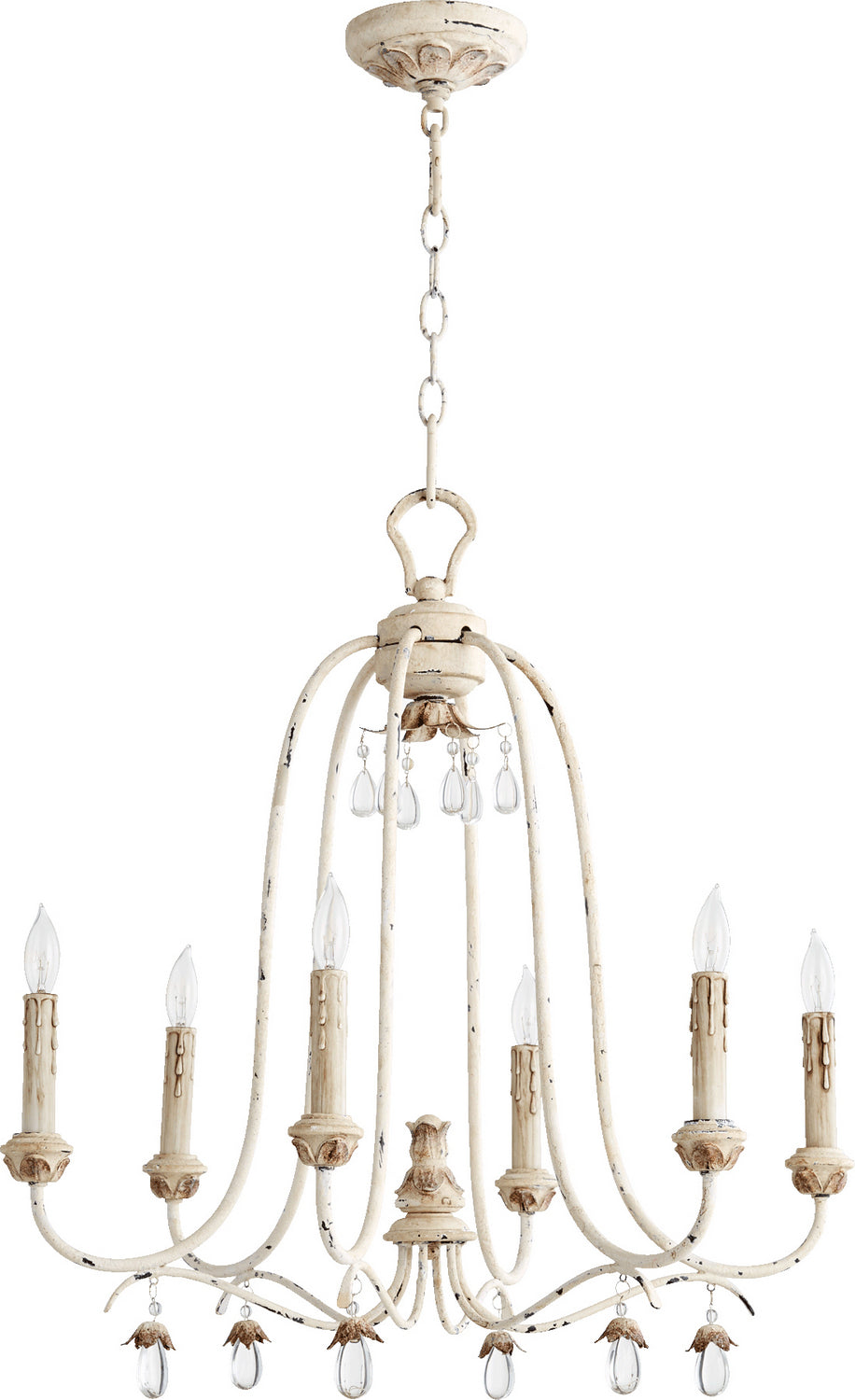 Quorum - 6144-6-70 - Six Light Chandelier - Venice - Persian White