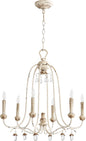 Quorum - 6144-6-70 - Six Light Chandelier - Venice - Persian White