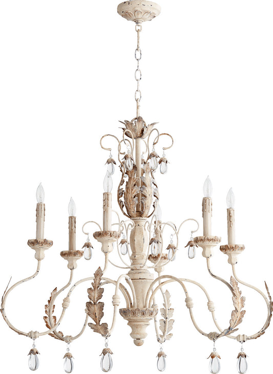 Quorum - 6444-6-70 - Six Light Chandelier - Venice - Persian White