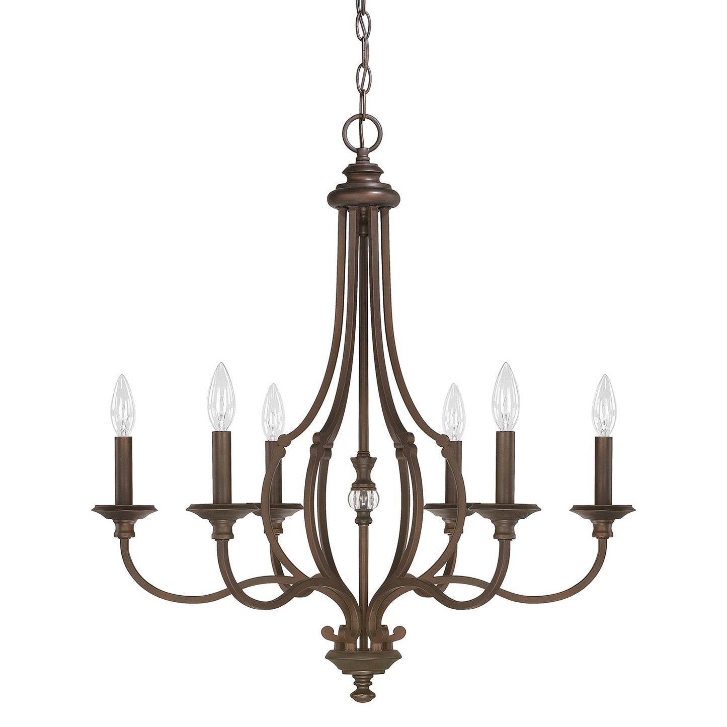 Capital Lighting - 4706BB-000 - Six Light Chandelier - Leigh - Burnished Bronze