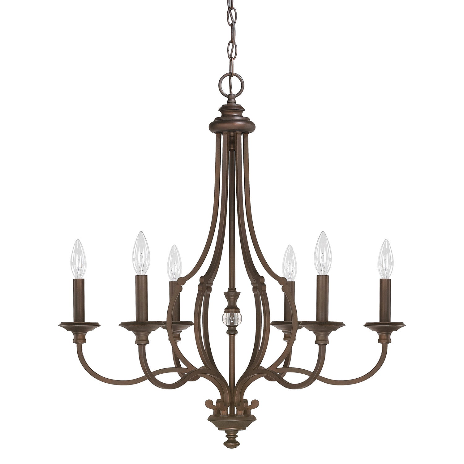 Capital Lighting - 4706BB-000 - Six Light Chandelier - Leigh - Burnished Bronze