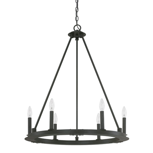 Capital Lighting - 4916BI-000 - Six Light Chandelier - Pearson - Black Iron