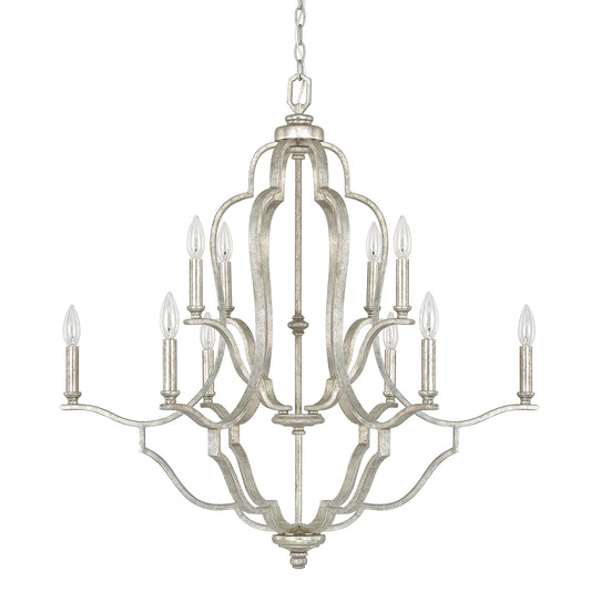 Capital Lighting - 4940AS-000 - Ten Light Chandelier - Blair - Antique Silver