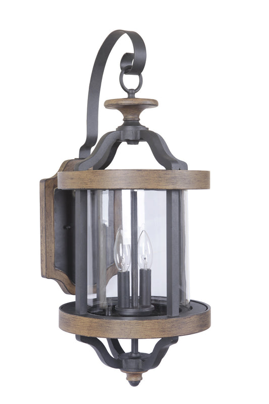 Craftmade - Z7924-TBWB - Two Light Outdoor Wall Lantern - Ashwood - Textured Black/Whiskey Barrel