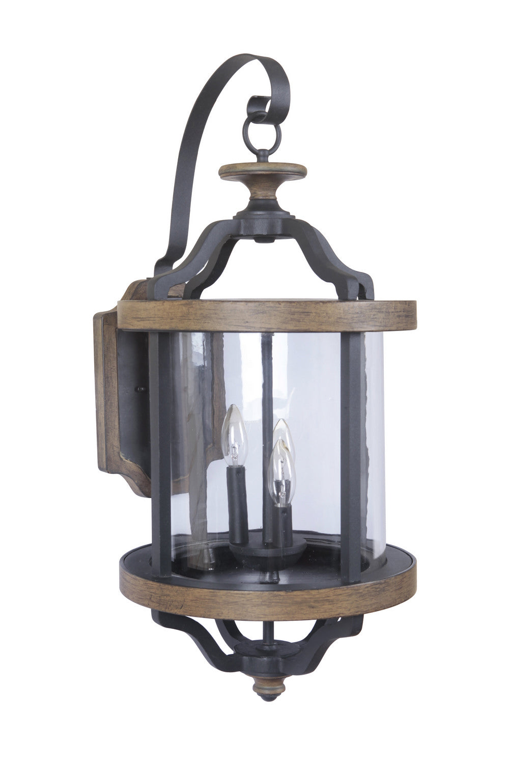 Craftmade - Z7934-TBWB - Three Light Wall Mount - Ashwood - Textured Black/Whiskey Barrel