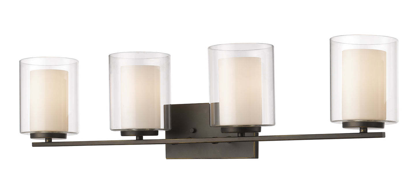 Z-Lite - 426-4V-OB - Four Light Vanity - Willow - Olde Bronze