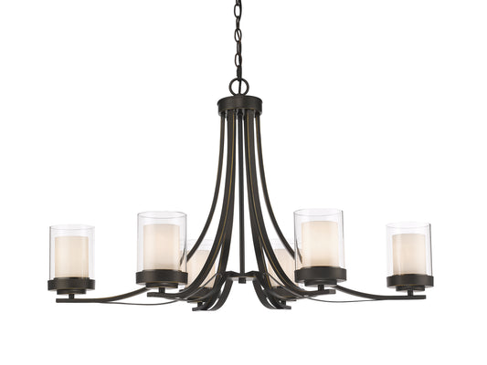 Z-Lite - 426-6-OB - Six Light Chandelier - Willow - Olde Bronze