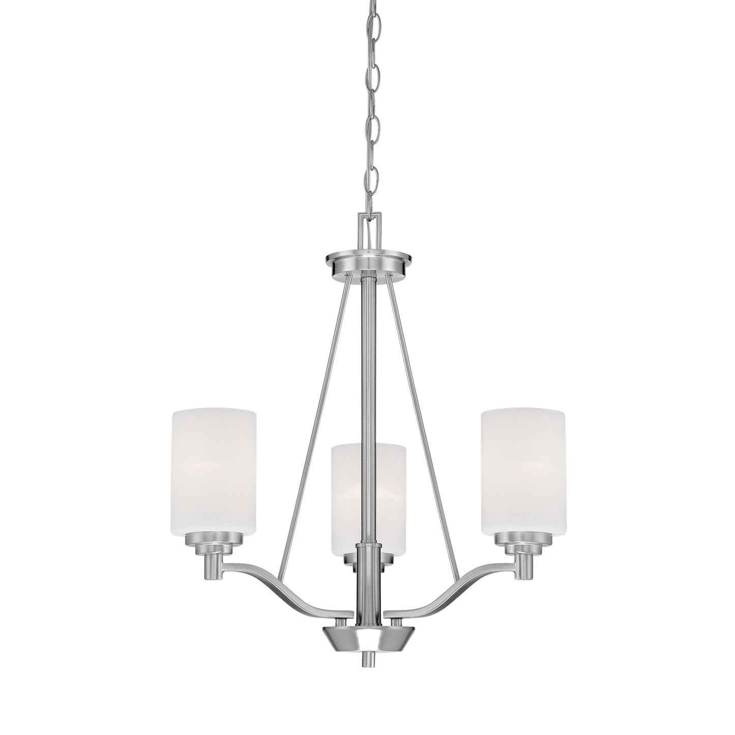 Millennium - 3153-SN - Three Light Chandelier - Durham - Satin Nickel