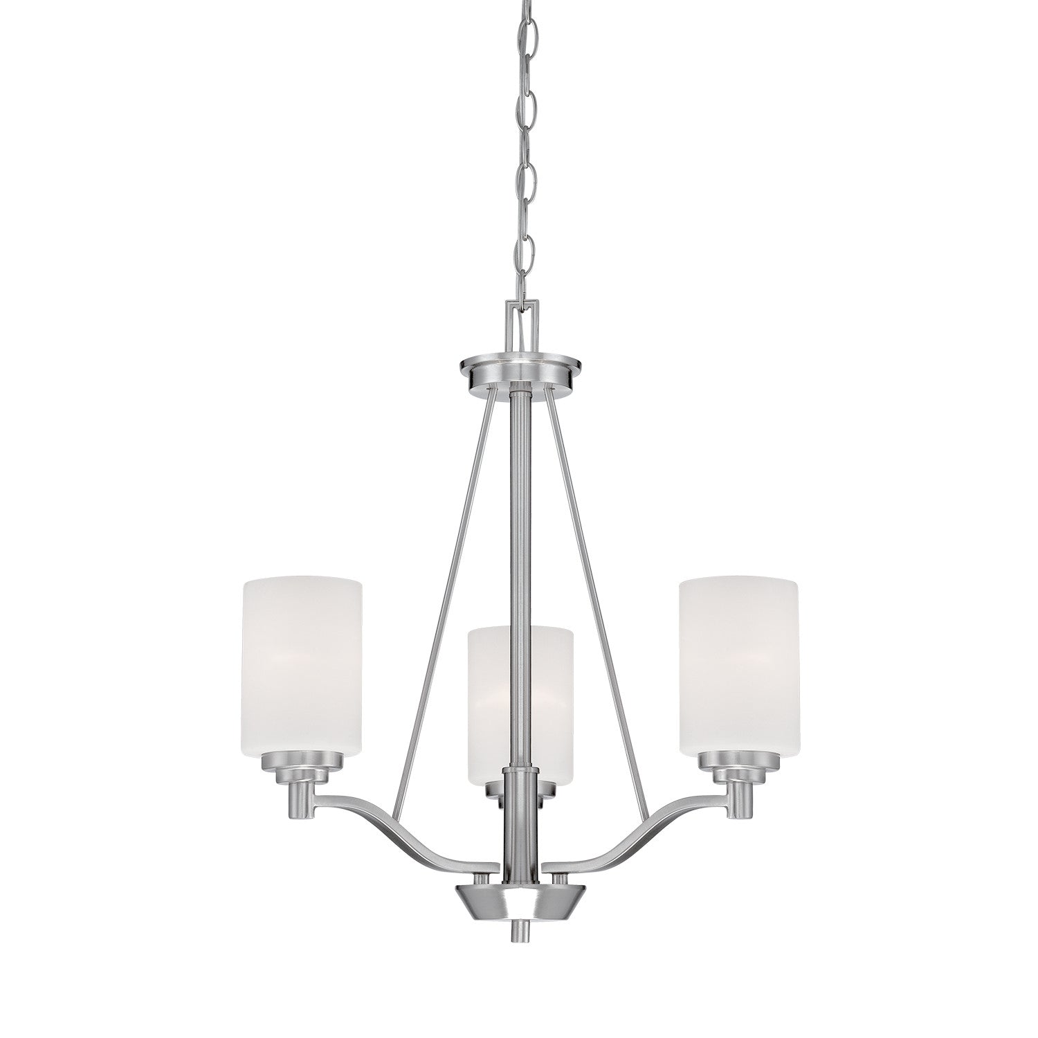 Millennium - 3153-SN - Three Light Chandelier - Durham - Satin Nickel