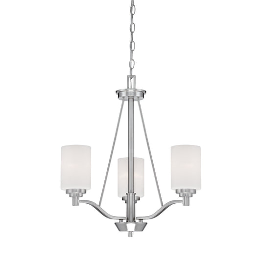 Millennium - 3153-SN - Three Light Chandelier - Durham - Satin Nickel