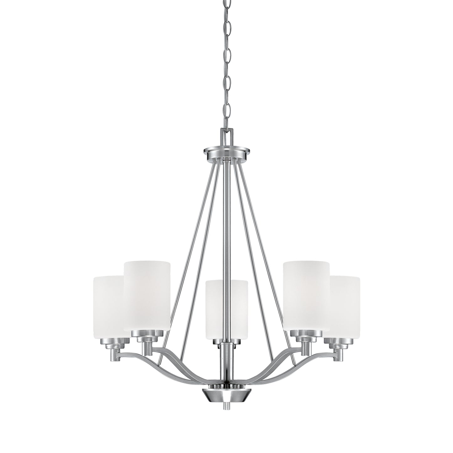 Millennium - 3155-SN - Five Light Chandelier - Durham - Satin Nickel