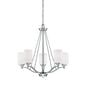 Millennium - 3155-SN - Five Light Chandelier - Durham - Satin Nickel