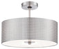 George Kovacs - P5747-084 - Three Light Semi Flush Mount - Grid - Brushed Nickel