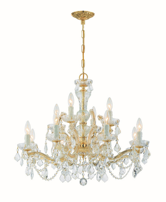 Crystorama - 4479-GD-CL-S - 12 Light Chandelier - Maria Theresa - Gold