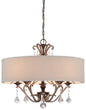 Minka-Lavery - 4355-593 - Five Light Pendant - Gwendolyn Place - Dark Rubbed Sienna With Aged Silver