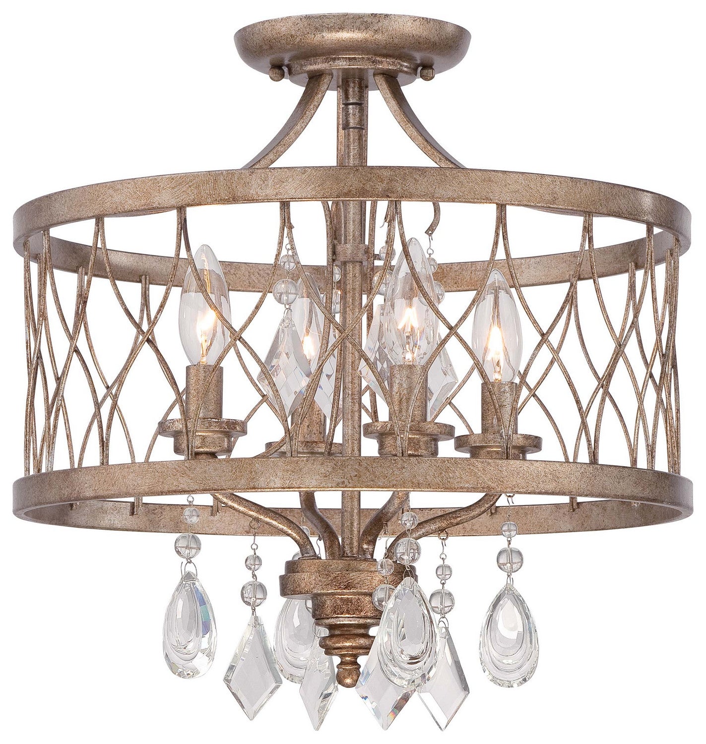 Minka-Lavery - 4403-581 - Four Light Mini Chandelier (Convertible To Semi Flush) - West Liberty - Olympus Gold