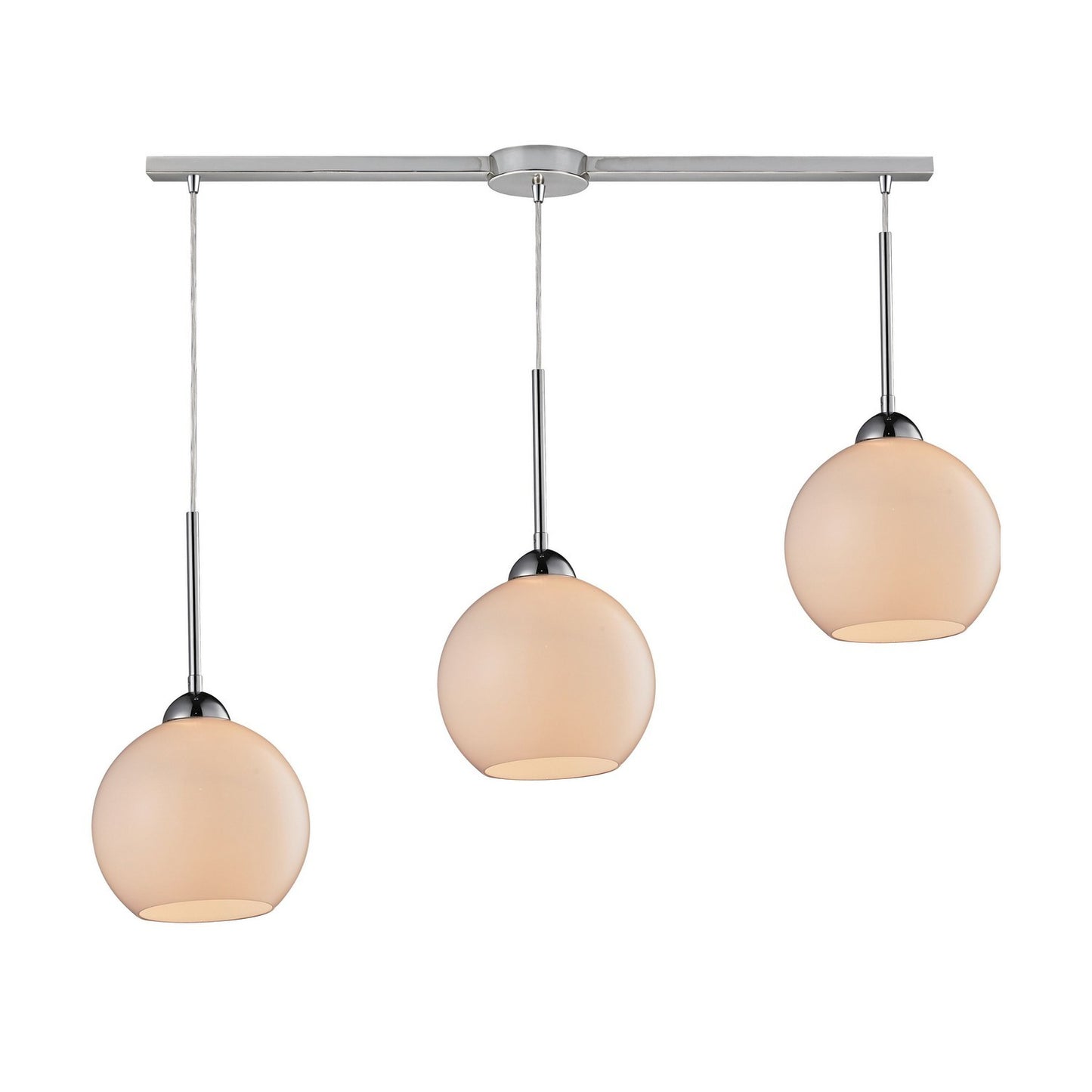 ELK Home - 10240/3L-WH - Three Light Pendant - Cassandra - Polished Chrome