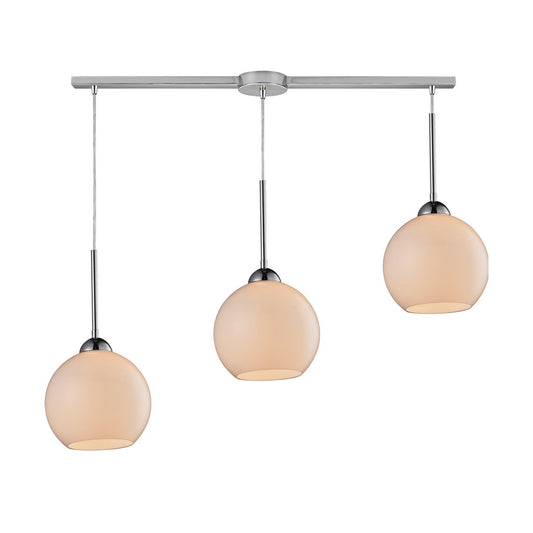 ELK Home - 10240/3L-WH - Three Light Pendant - Cassandra - Polished Chrome