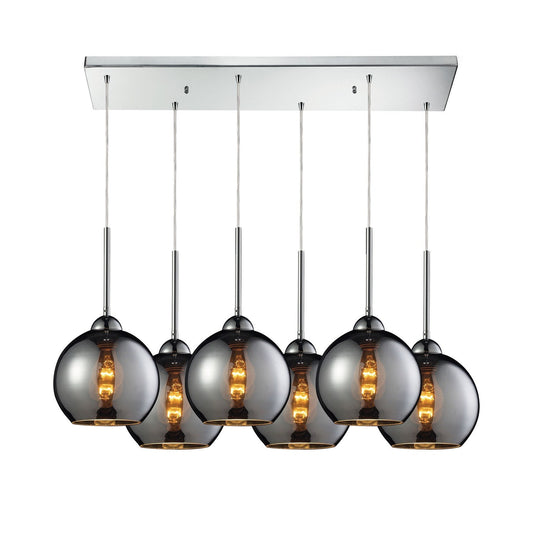 ELK Home - 10240/6RC-CHR - Six Light Pendant - Cassandra - Polished Chrome