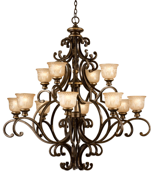 Crystorama - 7412-BU - 12 Light Chandelier - Norwalk - Bronze Umber