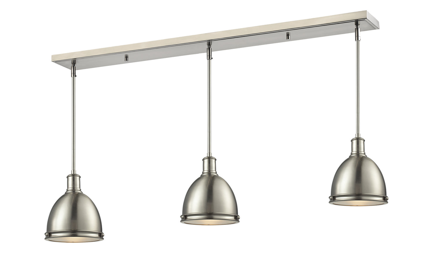 Z-Lite - 710MP-3BN - Three Light Linear Chandelier - Mason - Brushed Nickel