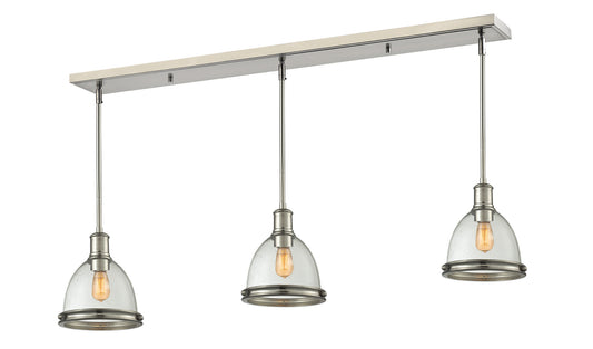 Z-Lite - 718MP-3BN - Three Light Linear Chandelier - Mason - Brushed Nickel