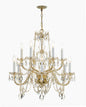 Crystorama - 1135-PB-CL-S - 12 Light Chandelier - Traditional Crystal - Polished Brass