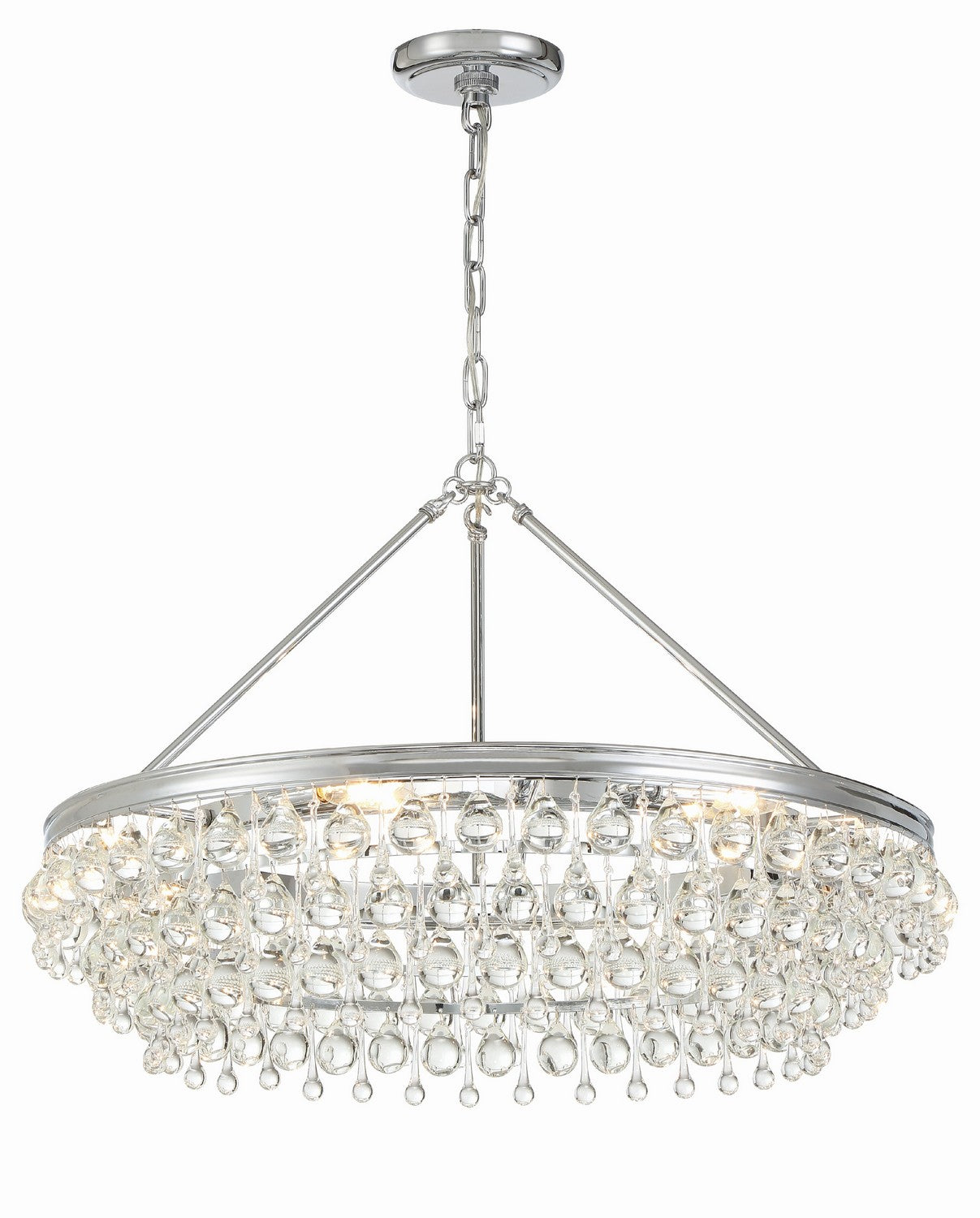 Crystorama - 275-CH - Six Light Chandelier - Calypso - Polished Chrome