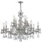 Crystorama - 4379-CH-CL-SAQ - 12 Light Chandelier - Maria Theresa - Polished Chrome