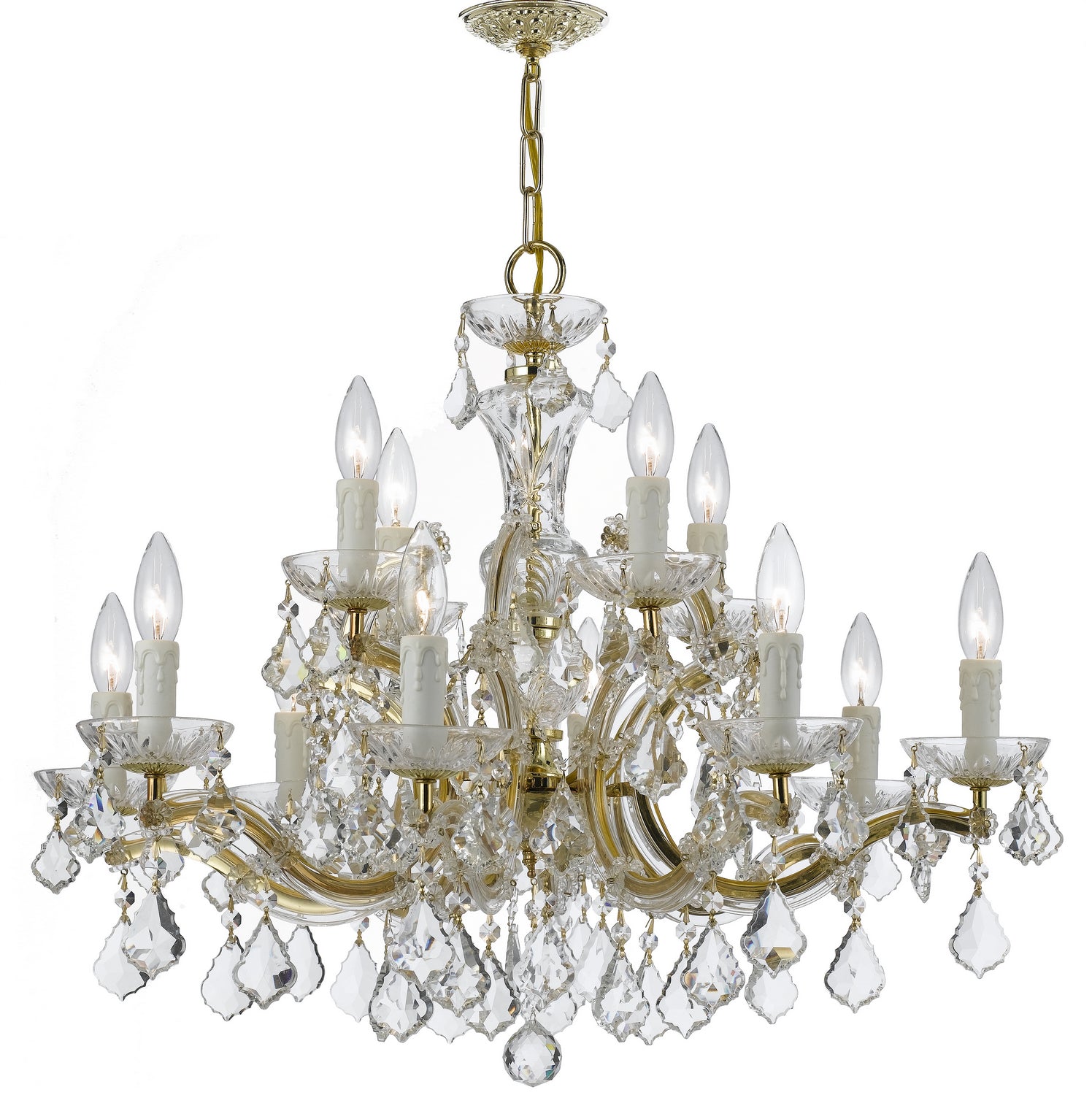 Crystorama - 4379-GD-CL-MWP - 12 Light Chandelier - Maria Theresa - Gold