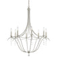 Crystorama - 438-SA - Eight Light Chandelier - Metro - Antique Silver