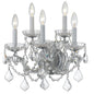 Crystorama - 4404-CH-CL-SAQ - Five Light Wall Sconce - Maria Theresa - Polished Chrome