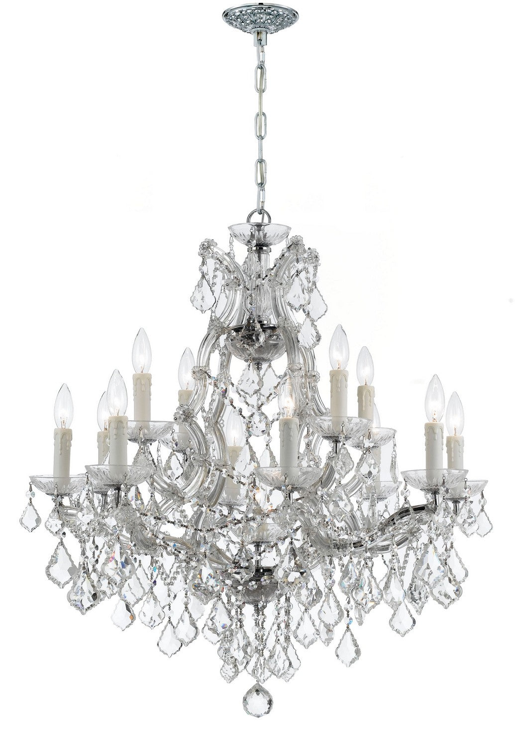 Crystorama - 4412-CH-CL-I - 13 Light Chandelier - Maria Theresa - Polished Chrome