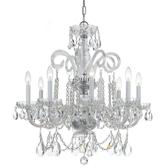 Crystorama - 5008-CH-CL-MWP - Eight Light Chandelier - Traditional Crystal - Polished Chrome