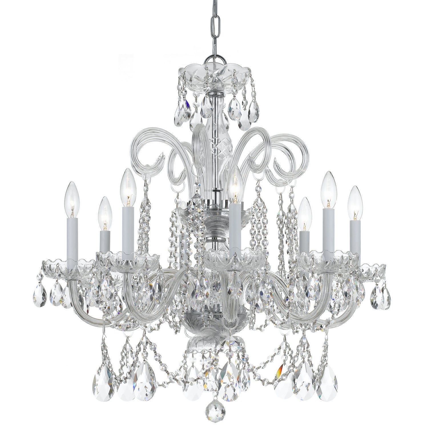 Crystorama - 5008-CH-CL-S - Eight Light Chandelier - Traditional Crystal - Polished Chrome