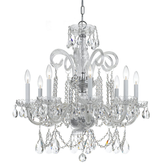 Crystorama - 5008-CH-CL-SAQ - Eight Light Chandelier - Traditional Crystal - Polished Chrome