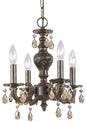 Crystorama - 5024-VB-GT-MWP - Four Light Mini Chandelier - Paris Market - Venetian Bronze